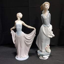 Pair of Lladro Daisa Porcelain Figurines Dancer & Gentle Breeze