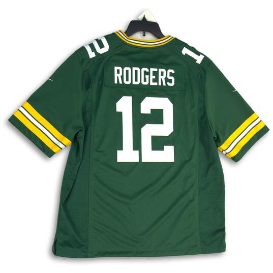 Mens Green Yellow Green Bay Packers Aaron Rodgers #12 NFL Jersey Size XXL image number 2