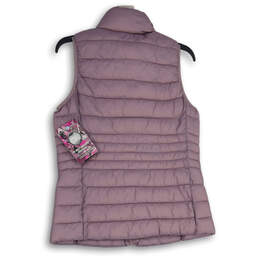 NWT Womens Lavender Mock Neck Sleeveless Full-Zip Puffer Vest Size Small alternative image