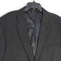NWT Mens Black Notch Lapel Single Breasted Two Button Blazer Size 54 LN image number 3