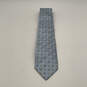 Mens Blue Silk Geometric Four-In-Hand Adjustable Pointed Designer Necktie image number 1