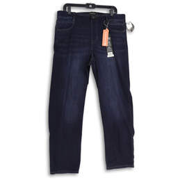 NWT Mens Blue Denim Medium Wash 5-Packet Design Straight Leg Jeans Size 16W