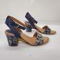 Born Women's Frilli Blue/Navy Snake Print Leather Low Heel Sandals Size 6 image number 4