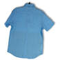 NWT Mens Blue Linen Short Sleeve Collared Button-Up Shirt Size Small image number 2