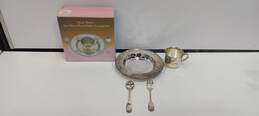 4pc Silver-plated  Baby Feeding Set