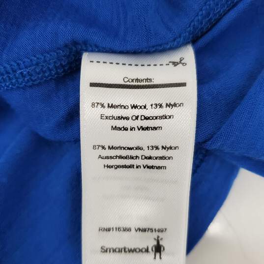 Smartwool MN's 150 Base Layer Wool / Nylon Blue T-Shirt Size XXL image number 3