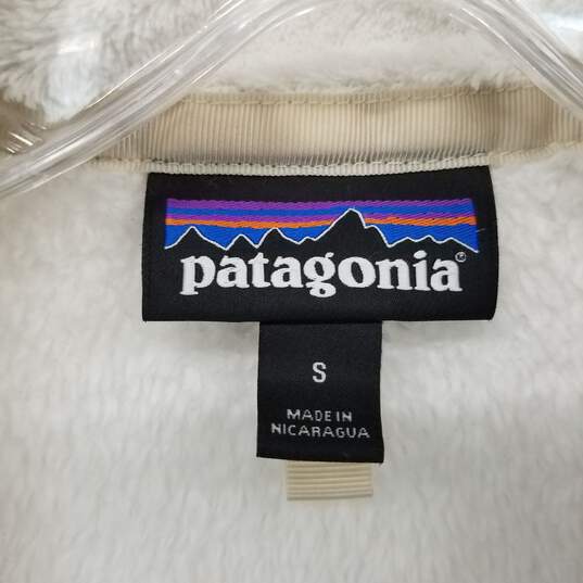 Patagonia White 1/4 Button Up Knit Pullover WM Size S image number 3