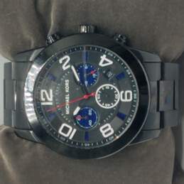 Michael Kors MK8291 Mercer Chrono 10ATM WR Black Stainless Steel Watch alternative image