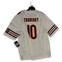 NWT Mens White Chicago Bears #10 Mitch Trubisky NFL Jersey Size XL alternative image