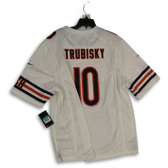 NWT Mens White Chicago Bears #10 Mitch Trubisky NFL Jersey Size XL image number 2