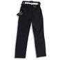 NWT Under Armour Womens Black Droit Loose Fit Straight Leg Ankle Pants Size 30 image number 2