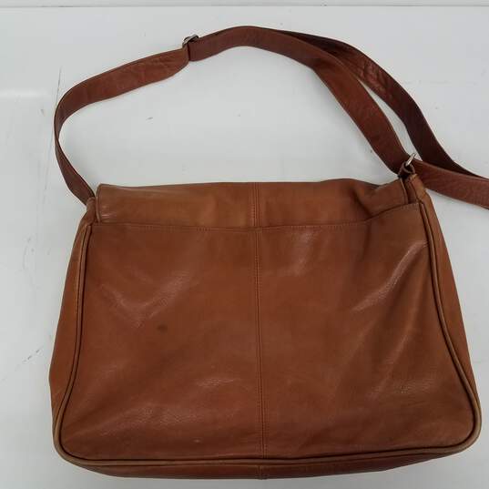 Osgoode Marley Brown Leather Messenger Bag image number 2