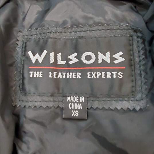 Wilsons Women Black Leather Jacket SZ XS image number 3