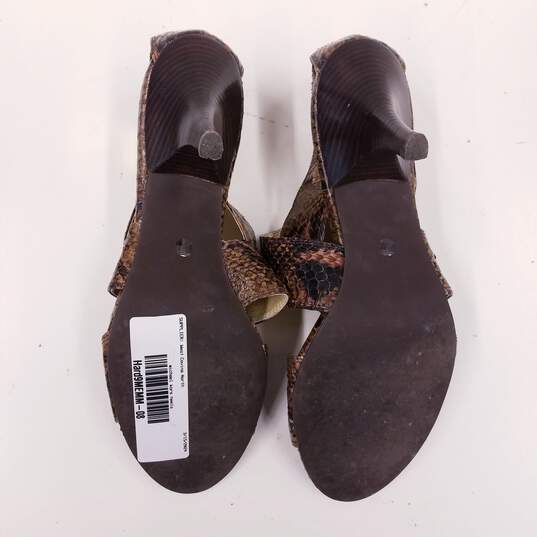 Michael Kors Genuine Snakeskin Leather Sandal Pump Heels Shoes Size 9.5 M image number 6