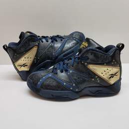 Men's Reebok Kamikaze 1 Mid 'All Star 2014' Nvy/Blk/Gld Basketball Shoes Size 10.5