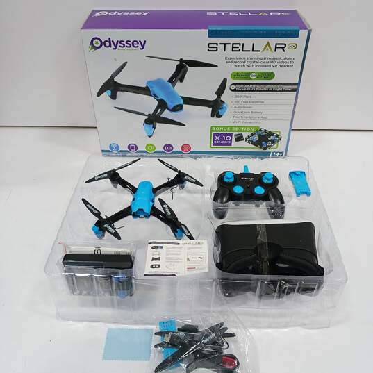 Black & Blue Odyssey Stellar NX Cam Drone In Box image number 1