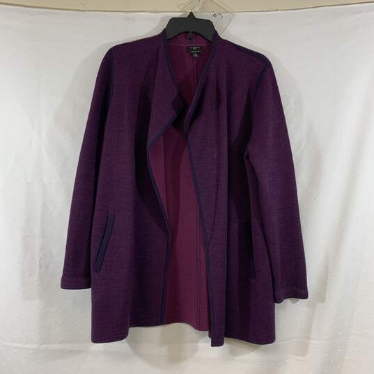 Women's Purple Talbots Petites Cardigan, Sz. LP image number 1
