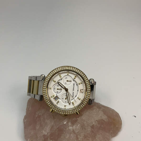 Designer Michael Kors MK5626 Two-Tone Chronograph Dial Analog Wristwatch image number 1