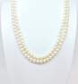 Vintage Icy & Aurora Borealis Faux Pearl Gold Tone Necklace Brooches & Ring 83.4g image number 2