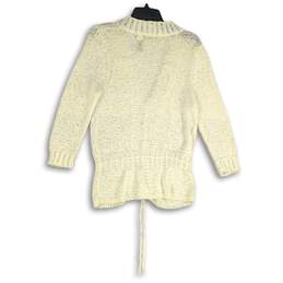 Stamp 10 Womens White Knitted V-Neck Long Sleeve Pullover Sweater Size XL alternative image