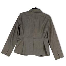 Womens Gray Notch Lapel Long Sleeve Single Breasted Two Button Blazer Sz 6 alternative image