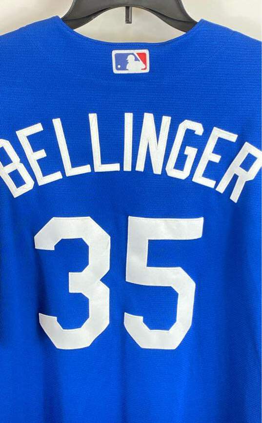 Majestic Men Blue LA Dodgers Cody Bellinger #35 Jersey L image number 10