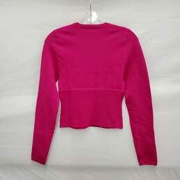 Babaton WM's Aritzia Sculpted Knit Bumble Gum Pink Blouse Top Size  SM alternative image