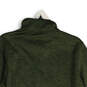 Mens Green Heather Mock Neck 1/4 Zip Long Sleeve Activewear T-Shirt Size M image number 4
