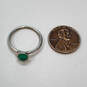 Designer Pandora S925 ALE 54 Sterling Silver Green Droplet Crystal Ring image number 3
