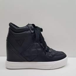 Guess Quilted Wedge Sneakers Black 9