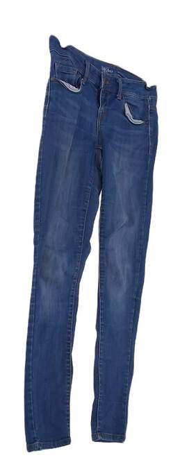 Womens Blue Regular Fit Medium Wash Casual Skinny Jeans Size 00/24 alternative image