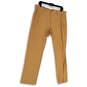 Womens Tan Slash Pockets Flat Front Straight Leg Chino Pants Size 36 image number 3