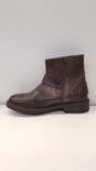 Franco Fortini Borris Brown Leather Ankle Zip Boots Men's Size 8 M image number 2