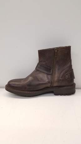 Franco Fortini Borris Brown Leather Ankle Zip Boots Men's Size 8 M alternative image