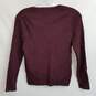 J Crew women's burgundy knit crew neck long sleeve sweater S nwt image number 3
