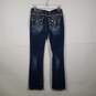 Womens Slim Fit Mid Rise Denim 5 Pocket Design Bootcut Leg Jeans Size 29 image number 2