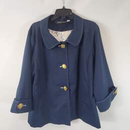Bob Mackie Women Navy Blue/Gold Jacket Sz 1X NWT