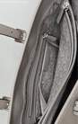 Michael Kors Womens Gray Leather Bag Charm Double Handles Tote Handbag image number 4