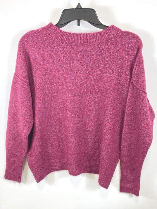 Vince Camuto Women Pink Knitted Marled Sweatshirt S image number 2
