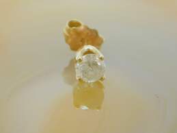 14K Yellow Gold 0.25 CT Round Diamond Single Stud Earring 0.3g
