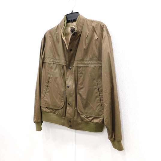 Christian Dior Monsieur Sports Khaki Zip-Up Jacket Cotton Blouson Plain Long Sleeve Size 42R with COA image number 2