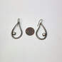 Designer Silpada 925 Sterling Silver Retired Pearl Teardrop Dangle Earrings image number 3