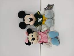 Pair of Mickey and Minnie Mouse Stuffed Animals