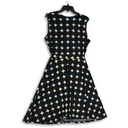 NWT Womens Multicolor Sleeveless Surplice Neck Tie Waist Wrap Dress Size XL alternative image
