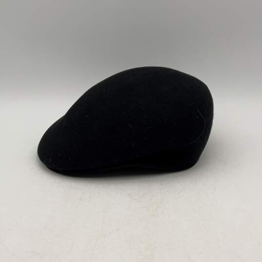 Pendleton Mens Black Round Fitted Small Stiff Brim Flat Cap Size Large image number 2