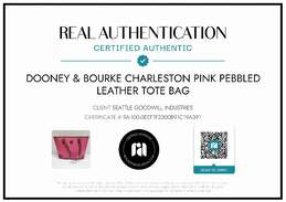 AUTHENTICATED DOONEY & BOURKE CHARLESTON PINK PEBBLED LEATHER TOTE BAG 15x11x5in alternative image