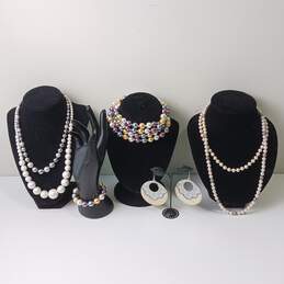 6pc Faux Pearl Costume Jewelry Bundle