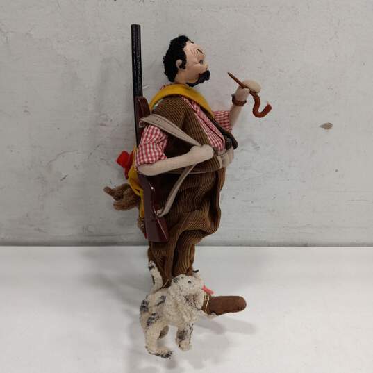 Handmade Cloth Doll of a Hunter and His Dog image number 4
