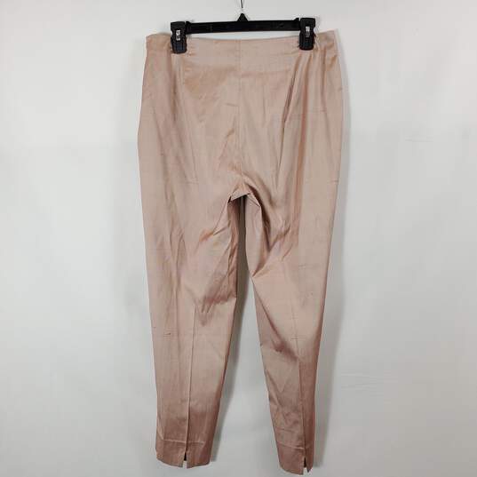 Piazza Sempione Women Red/Wht Silk Pant Sz 48 image number 2