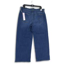 NWT Hudson Womens Blue Denim Medium Wash 5 Pocket Design Wide-Leg Jeans Size 34 alternative image